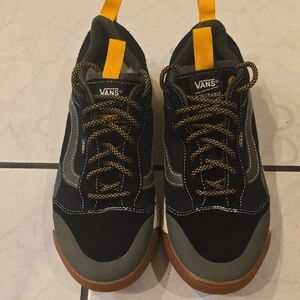 Vans UltraRange Men's Black and Olive Sneakers with Yellow Accents